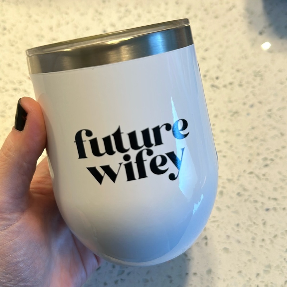 NWT Corkcicle Future Wifey Stemless White Thermos